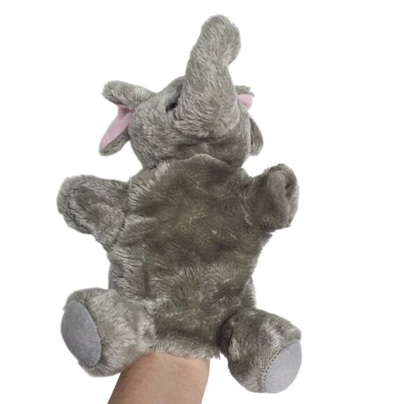 Gray Elephant Hand Puppet Dramatic Role Play Puppetry 11" Plush Toy - Picture 2 of 11
